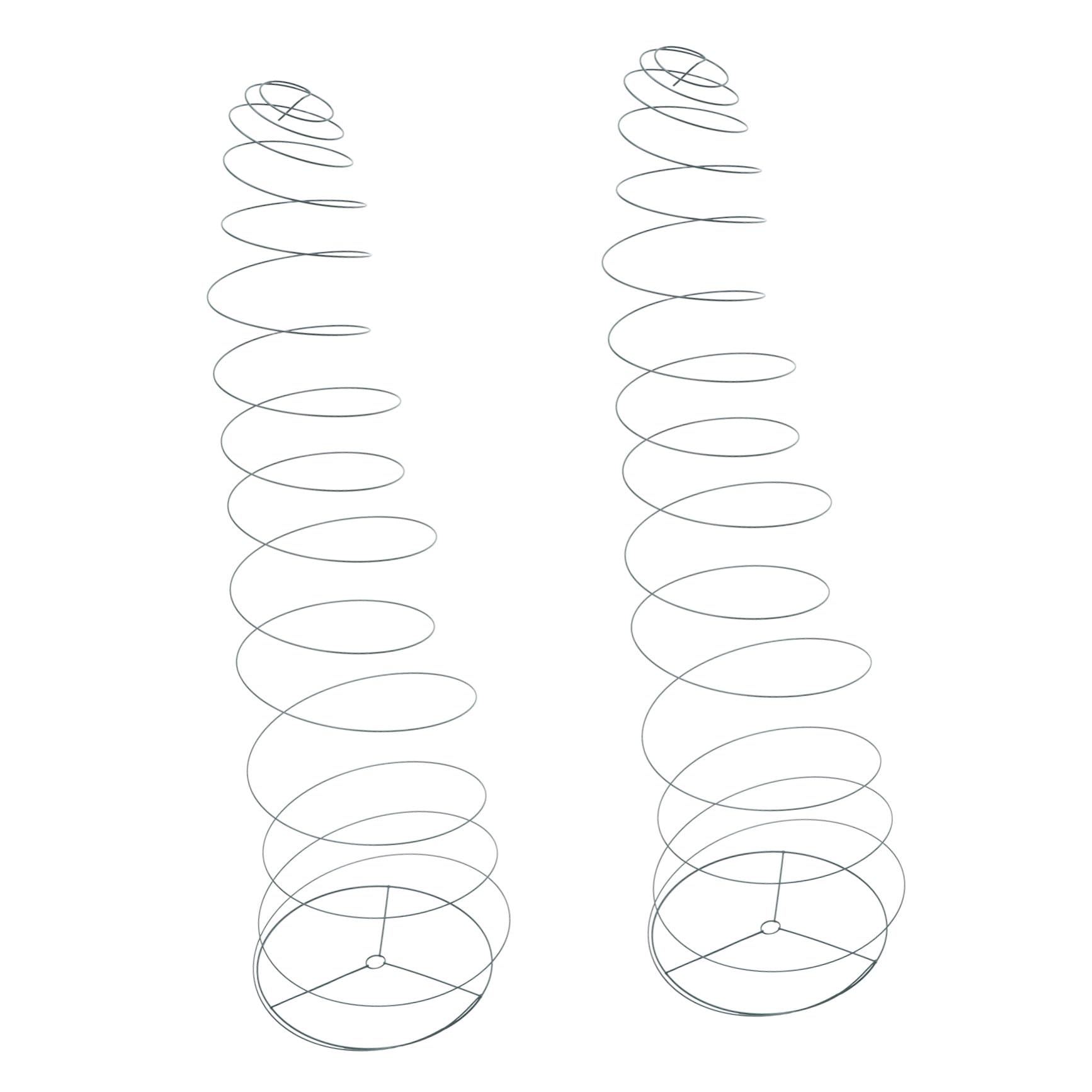 2 Stück Edelstahl Spiral Pflanzenstütze Stabiler Rankstab für Kletterpflanzen Tomaten und Gemüse Wetterfest Platzsparend für Garten Balkon und Blumentopf
