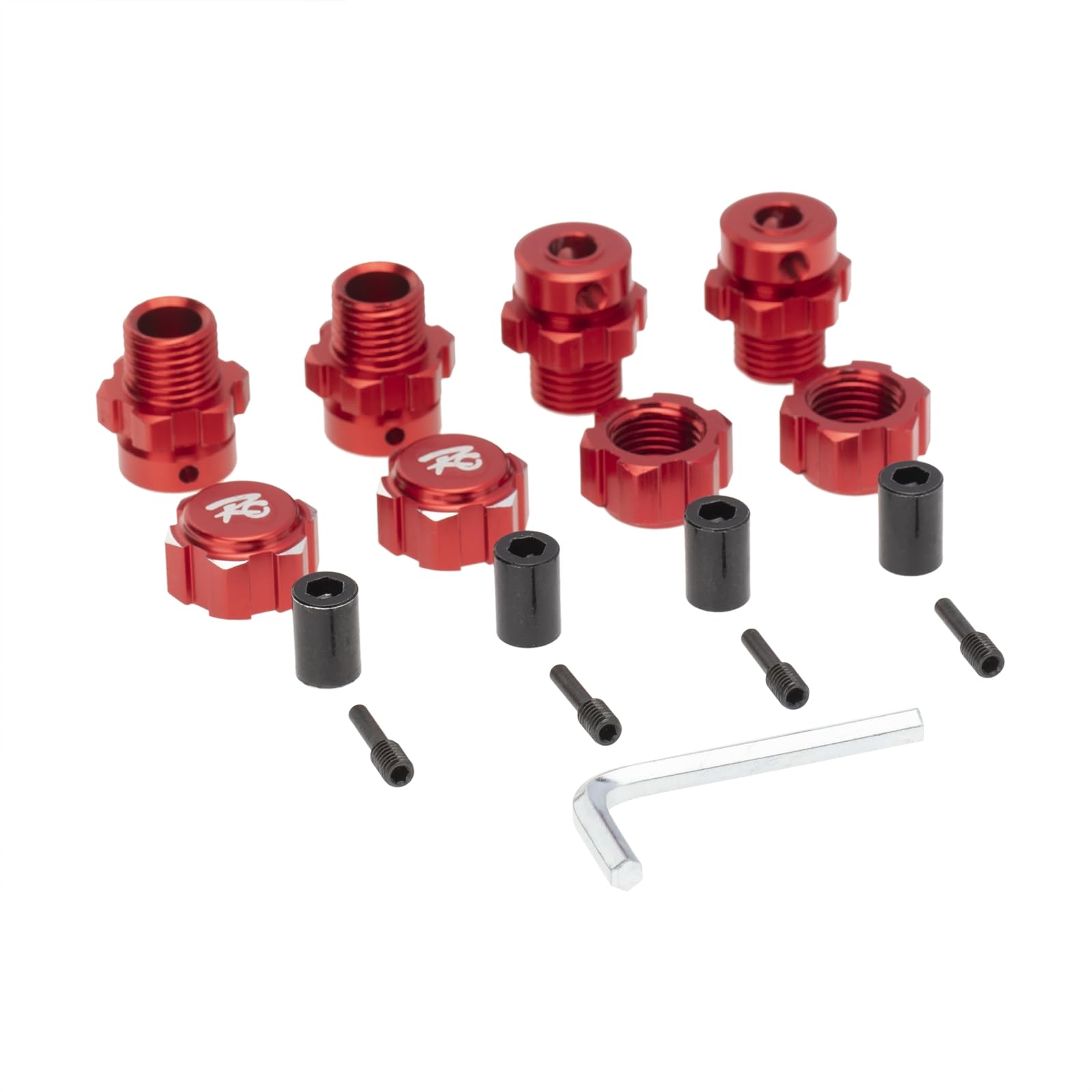 Metal 17mm Splined Wheel Hex Hub Extended Adapter 5353X for 1/10 Traxxas E-Revo E-Maxx T-Maxx Summit Revo 3.3 Slayer Pro 4x4(Red)