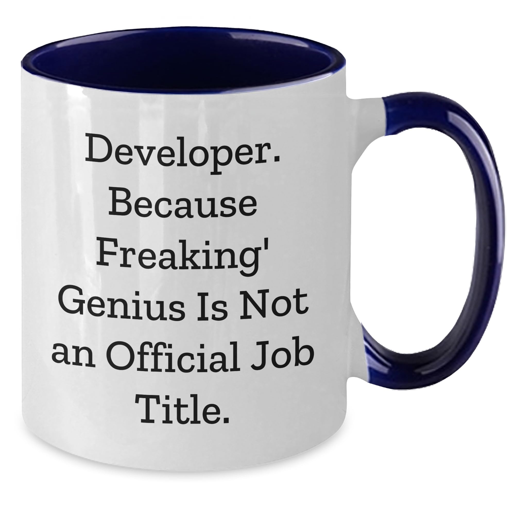Developer Gifts from Friends - Funny Two Tone Coffee Mug, Birthday Unique Gifts for Developer, Gift for Developer, Developer Mug, Developer Lover, Genius at Work