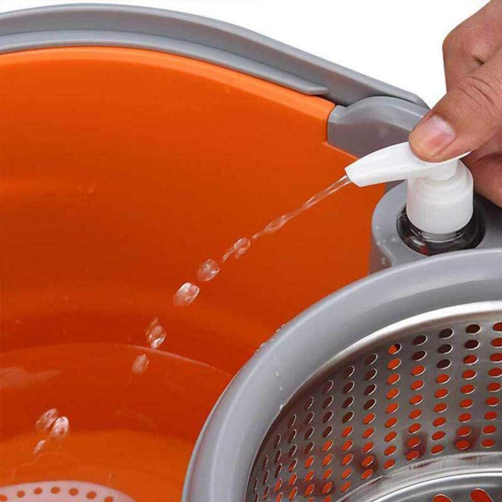Ensemble vadrouille et Seau à Manche télescopique : nettoyez Les Carreaux sans Effort avec Fonction de Lavage à la Main et Drainage gratuits Vision