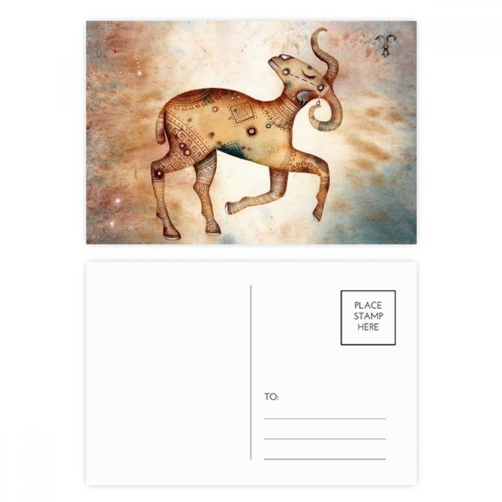 March April Aries Constellation Zodiac Postcard Set Birthday Mailing Thanks Greeting Card