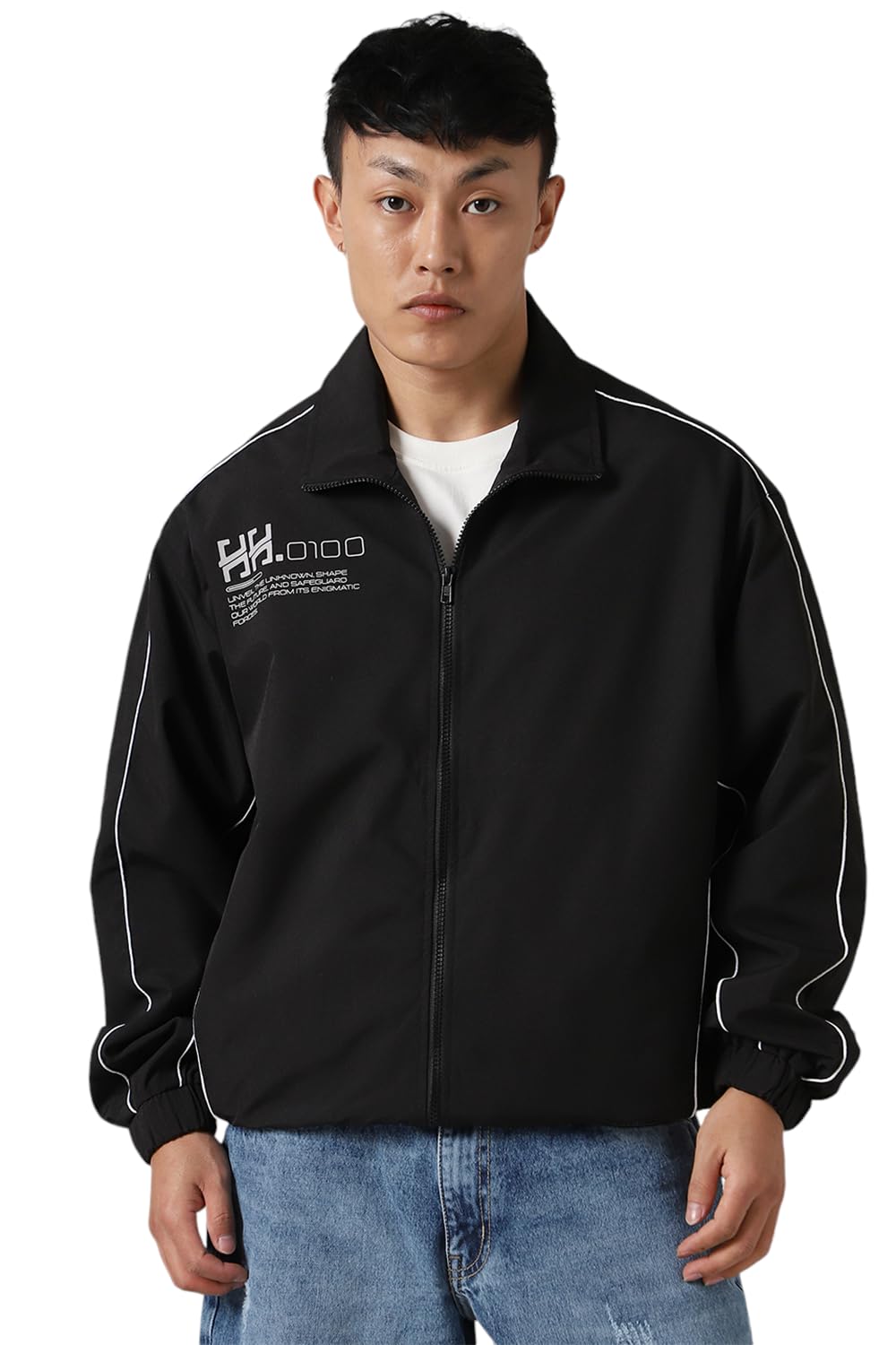 hubberholme Men Polyester Printed Oversized Fit Collar Full Sleeves Jackets 6-picture-22