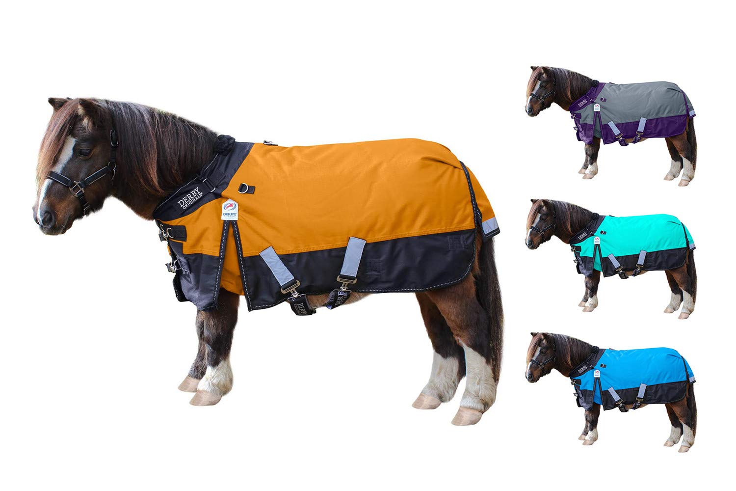 Derby Originals Nordic-Tough 1200D Heavyweight Mini Horse & Pony Turnout Blanket – Waterproof, Reflective, 300g Insulation, Triple-Layer Design, 210T Lining, 2-Year Warranty