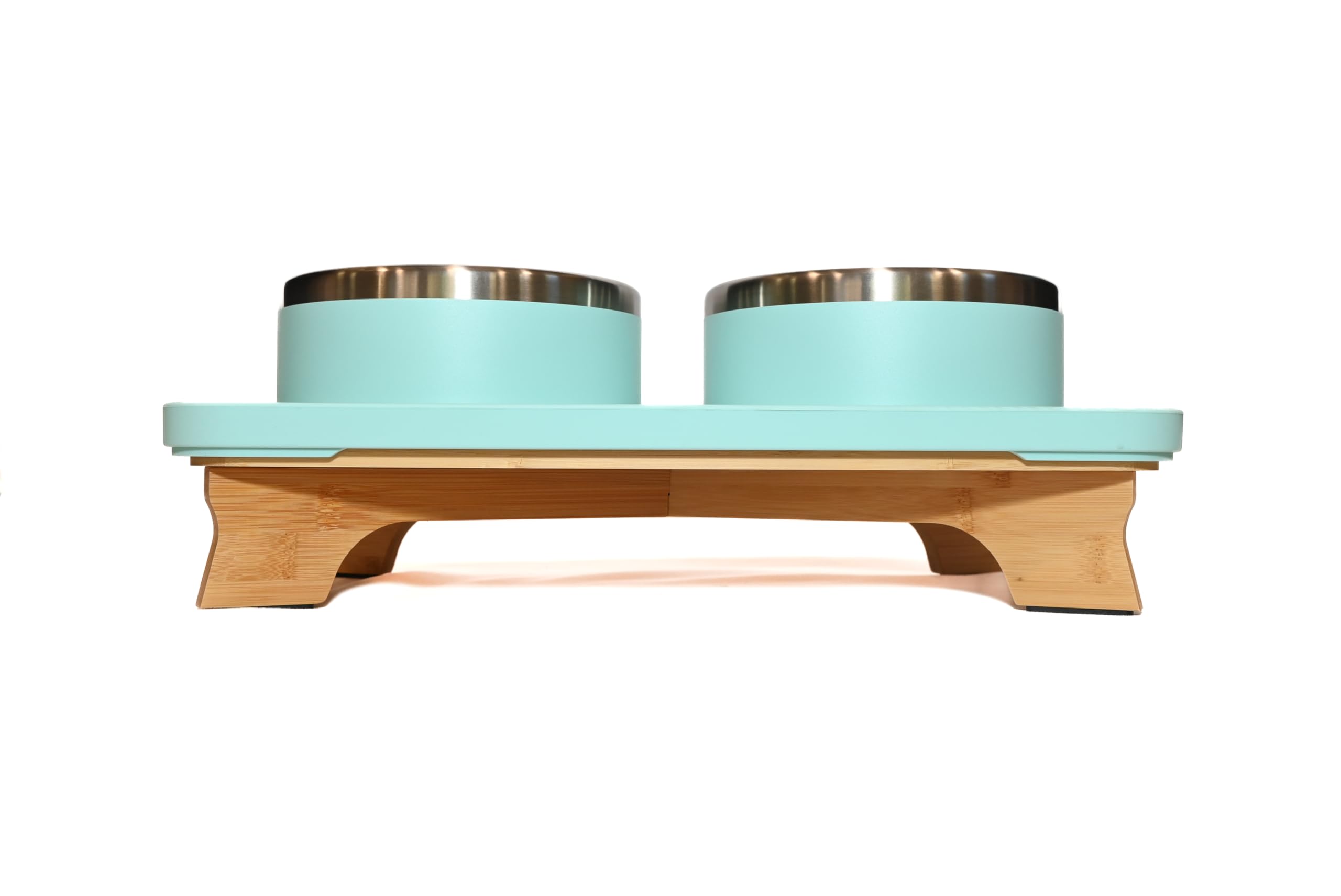 Trot Pets Elevated Dog Bowls | Stainless Steel Raised Bowl Set for Small, Medium, or Large Dogs | Non-Slip Food and Water Slow Feeder | Durable,