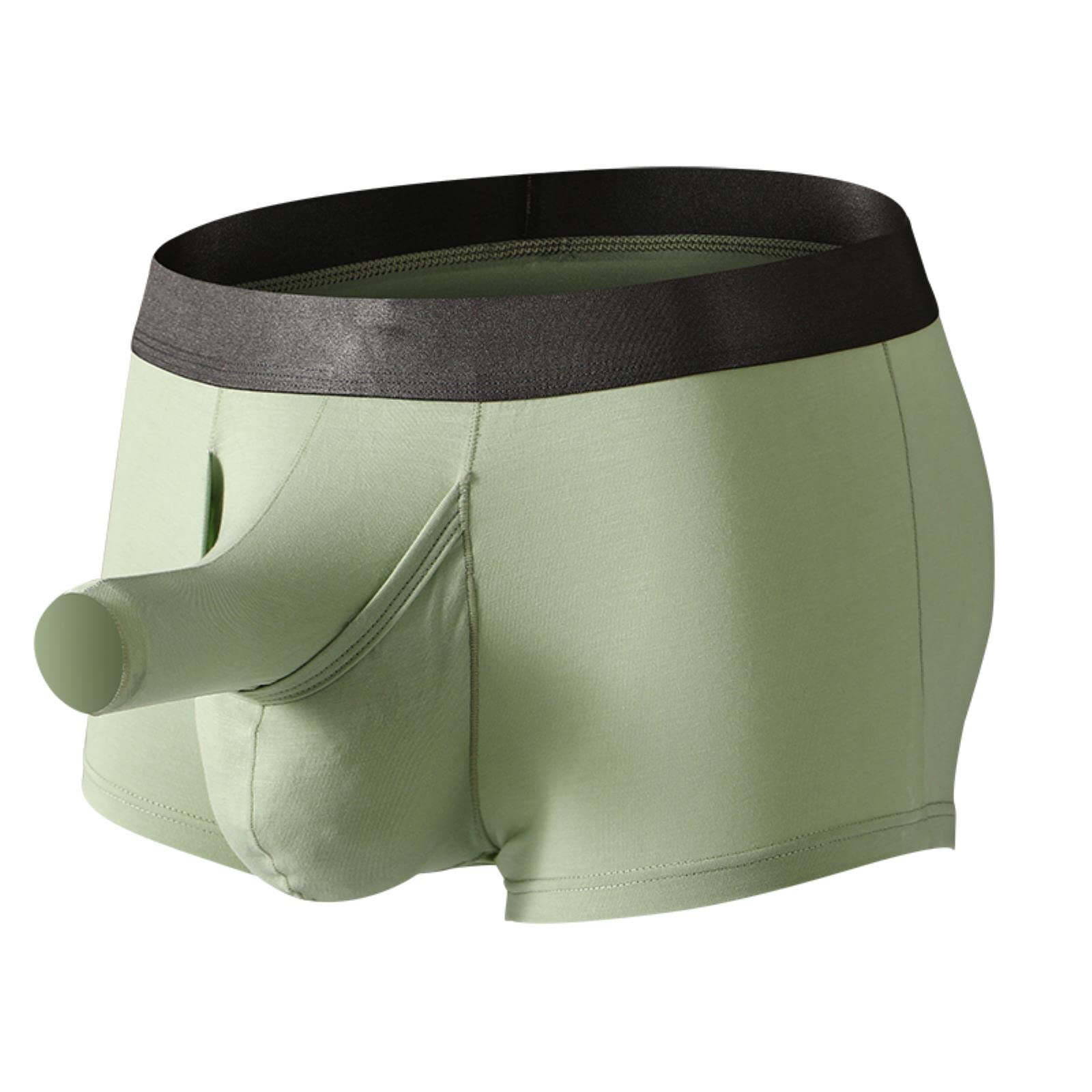 Huakunda Set van 3 boxershorts voor heren, zachte boxershorts, slips, open gat, aparte zak, ademend, olifant, ondergoed, katoenen onderbroeken, A, M