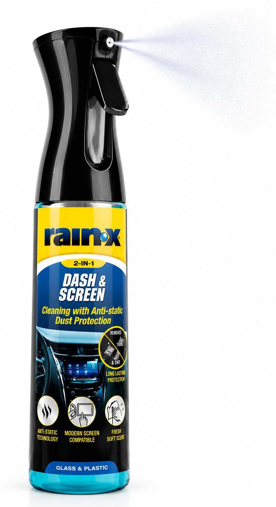 Rain-X Dash & Screen Cleaner & Protectant - Streak-Free Cleaning - 300ml
