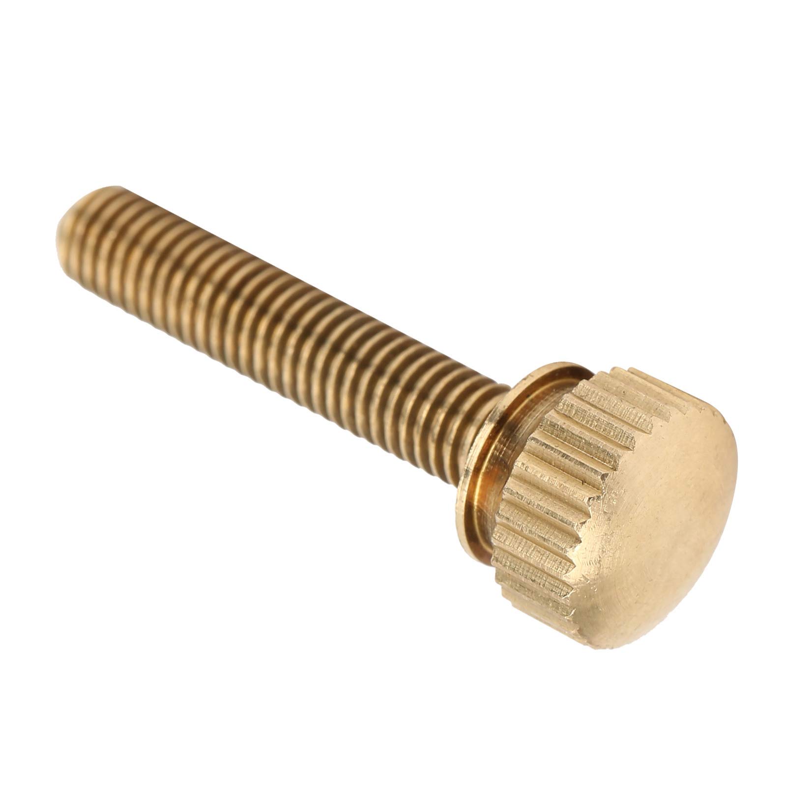 50 tornillos de pulgar planos moleteados, sujetadores antideslizantes de cobre puro con cabeza redonda M5, tornillos de torsión moleteados para uso industrial y de construcción, re (M5*25mm)