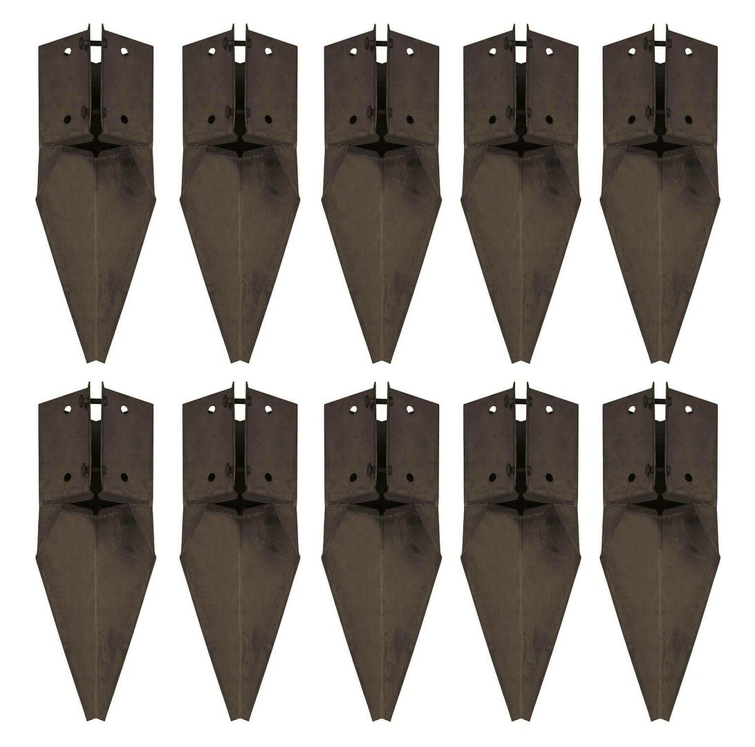 Swiftpost 10 x Fence Post Repair Tool, Metal, 100mm x 100mm (4" x 4"), Pack of 10