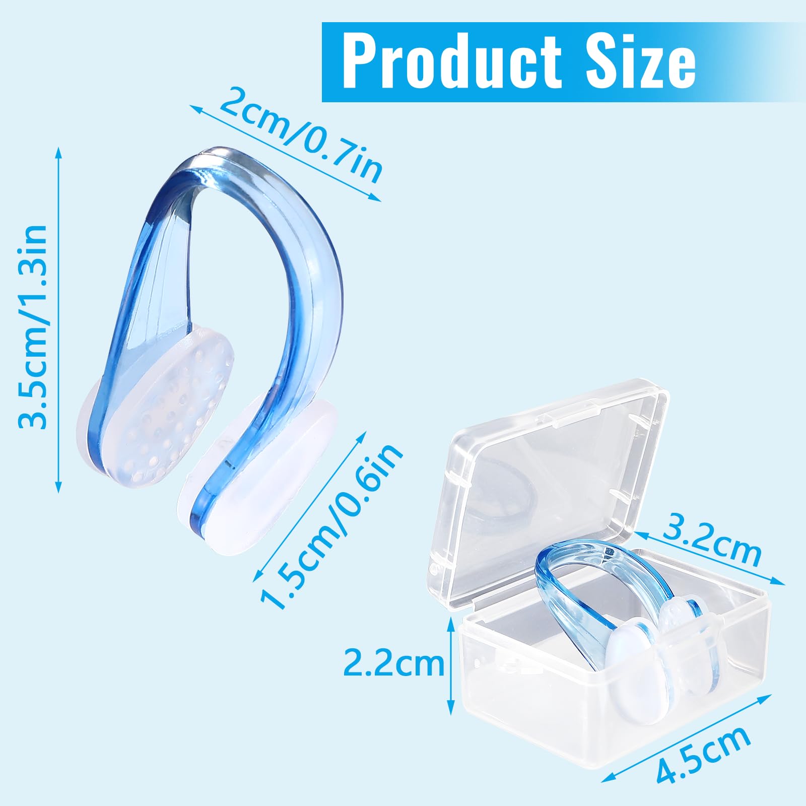 6 Clip Per Naso Da Nuoto - Morbide E Antiscivolo Con Scatola Per Adulti E Bambini - Foto 3