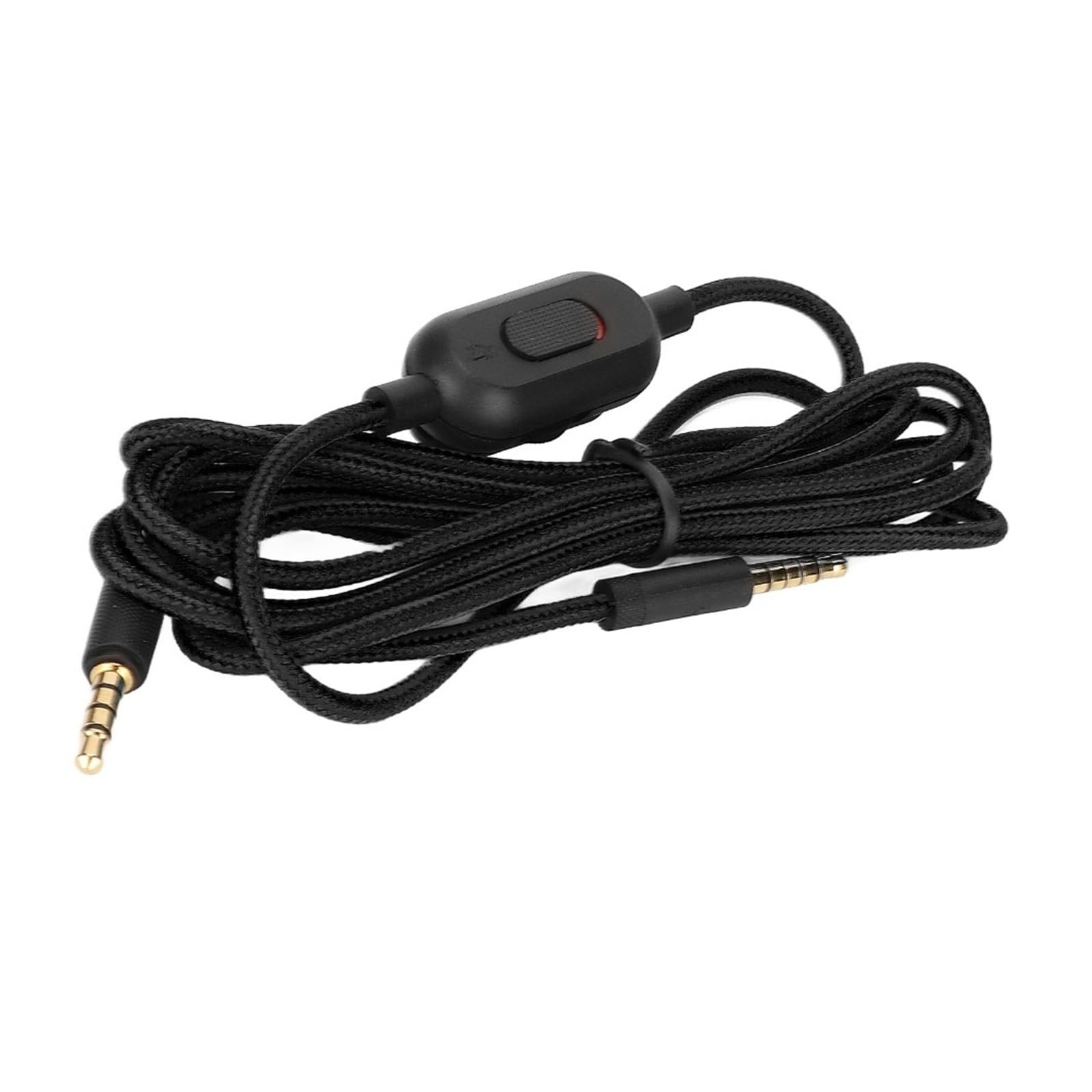 3,5 mm do 3,5 mm gamingowy zestaw słuchawkowy kabel Plug and Play pleciony kabel zamienny z regulacją głośności wyciszeniem do Logitech G Pro G Pro X G433 G233 (czarny)