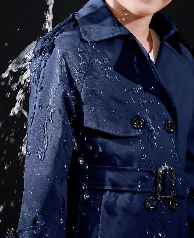 Image of Cromoncent Kids Rain Jacket, Raincoats Lightweight Waterproof Trench Coat for Boys Girls