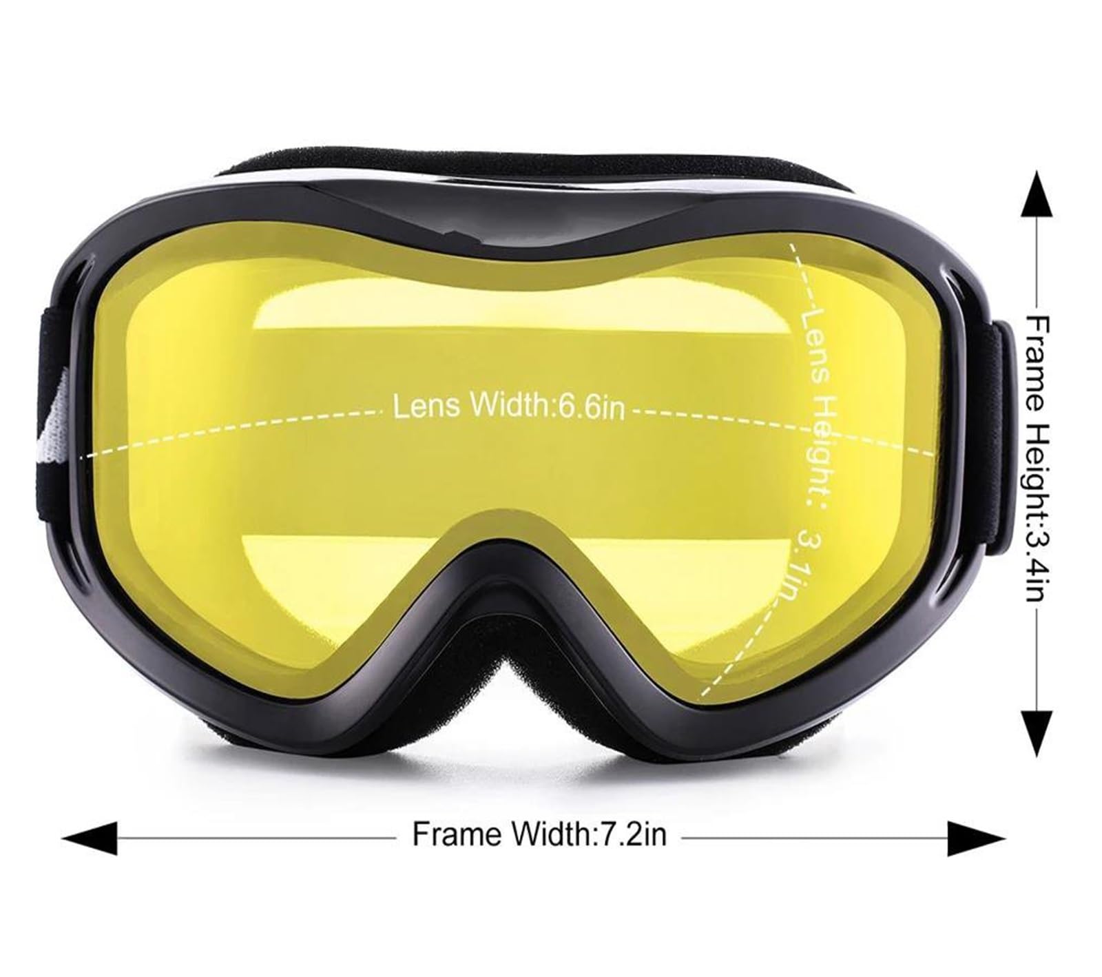 Gafas Esqui Mujer&Hombre Gafas de esquí para hombre y mujer, con doble lente antivaho, para deportes de nieve en invierno.