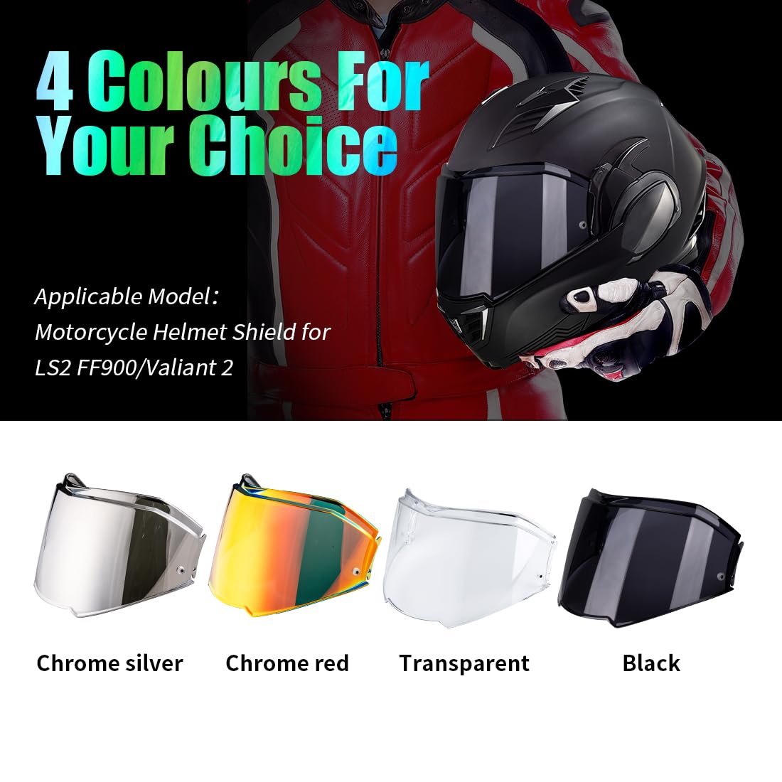 VCOROS Helmvisier für FF900 Valiant II Motorradhelm Visier