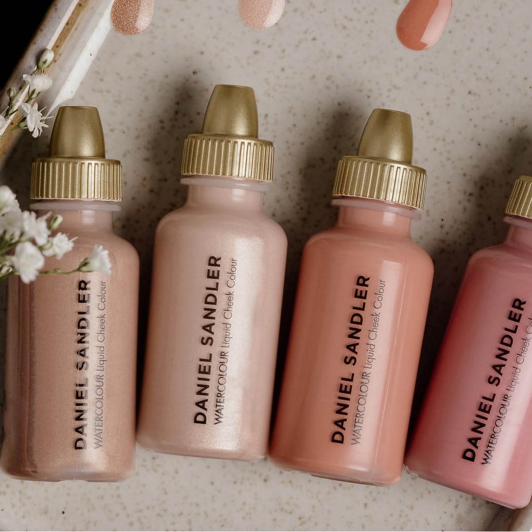 Daniel Sandler WATERCOLOUR LIQUID ILLUMINATOR 'ELEGANCE' 15ml – Liquid Shimmer Makeup, Highlighter – Oil-Free, Lightweight, Buildable & Long-Lasting for Cheeks, Lips