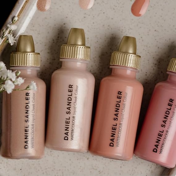 Daniel Sandler WATERCOLOUR LIQUID ILLUMINATOR 'ROSE GLOW' 15ml Liquid Shimmer Makeup, Highlighter Oil-Free, Lightweight, Buildable & Long-Lasting for Cheeks, Lips