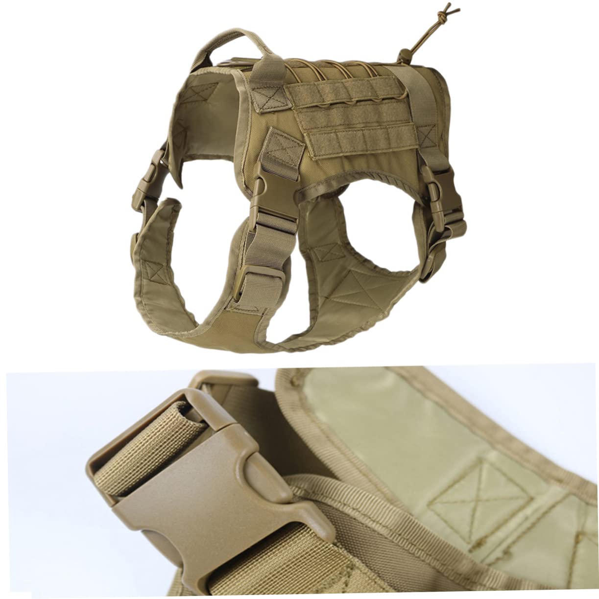 BESPORTBLE 1000d Nylon Dog Vest Waterproof Light Padded Suit with 4-Buckle Adjustable Straps for Dogs