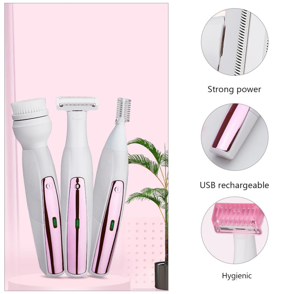 Trimmer Corpo Donna Potente e Lavabile per Depilazione Ascelle e Zona Bikini Ipx6