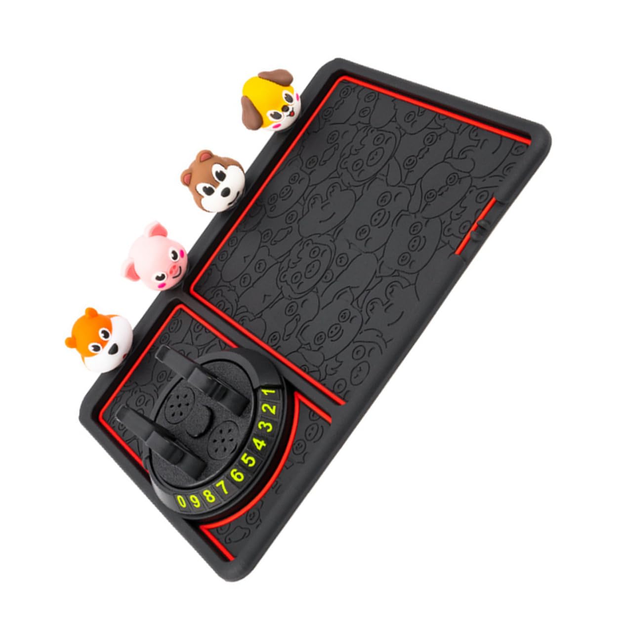 POPETPOP Vehicle Phone Holder with Skid Pad Non Slip Cushion for Car Dashboard Rotation Compatible with All Smartphones