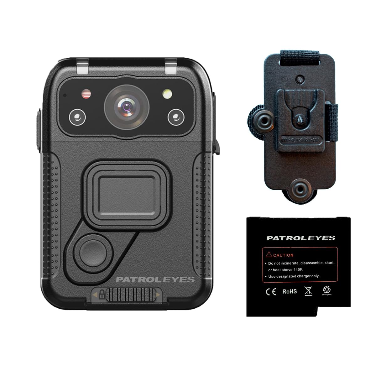 IRIS 2K GPS Touch Screen HD WiFi 128GB 8 Hour Battery Police Body Camera (Add Extra Battery + Molle Mount)-image-47