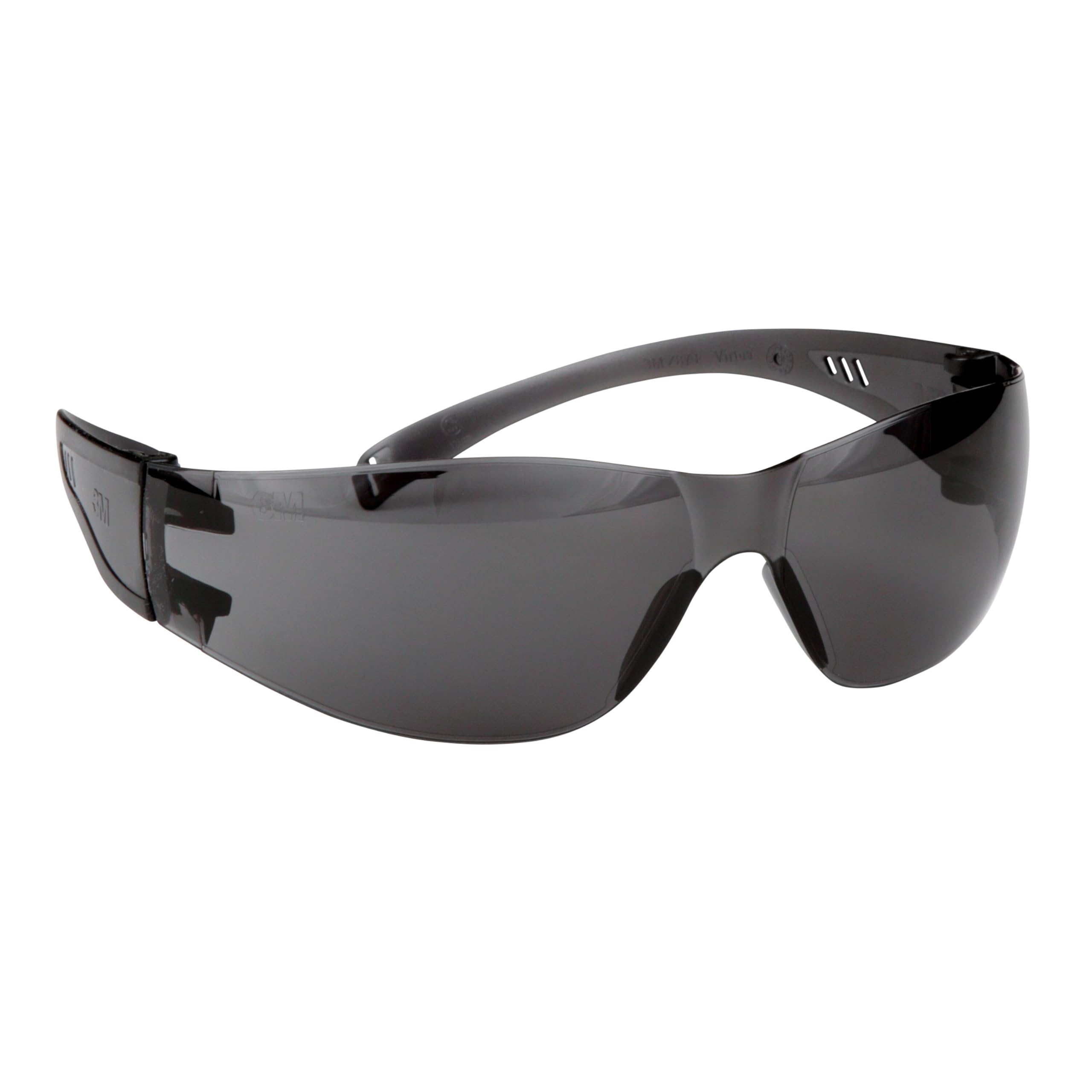 3M Outdoor Safety Eyewear, Black Frame, Gray Scratch Resistant Lenses