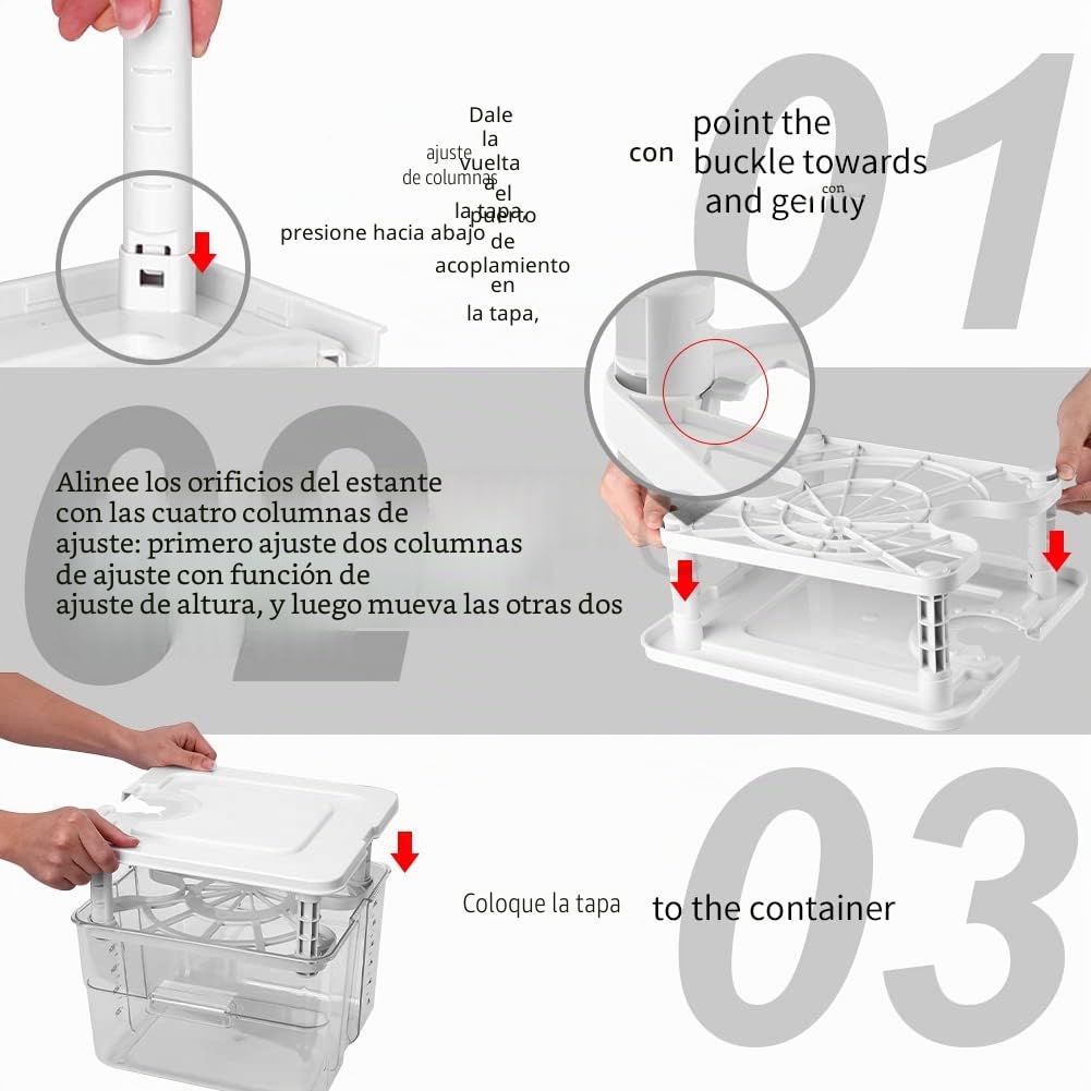 Contenedor de cocción al vacío a baja temperatura con 1 tapa y 1 rejilla, 12 L, recipiente para termoinmersión adecuado para cocinar al vacío de varias marcas