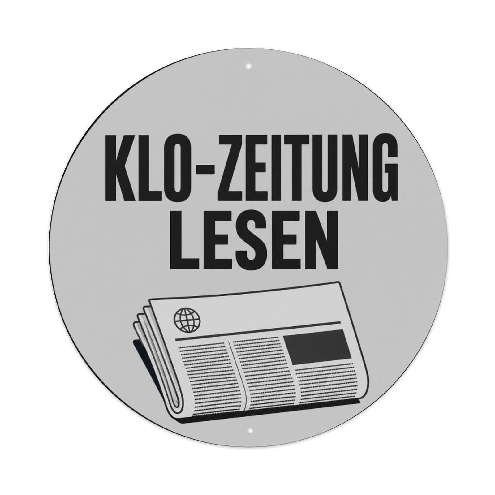 Olyhtr 8X8inch Classic Style Klo Zeitung Restroom Rules German Screenprint Style Metal Tin Sign