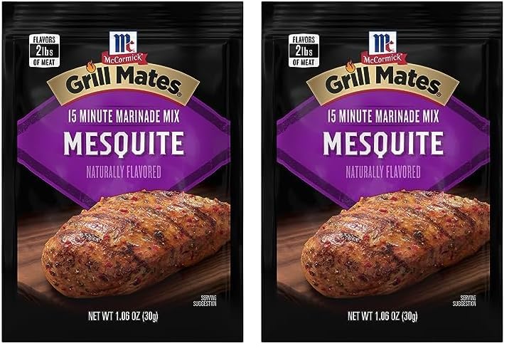 McCormick Grill Mates Mesquite Marinade, 1.06 onzas (paquete de 2)