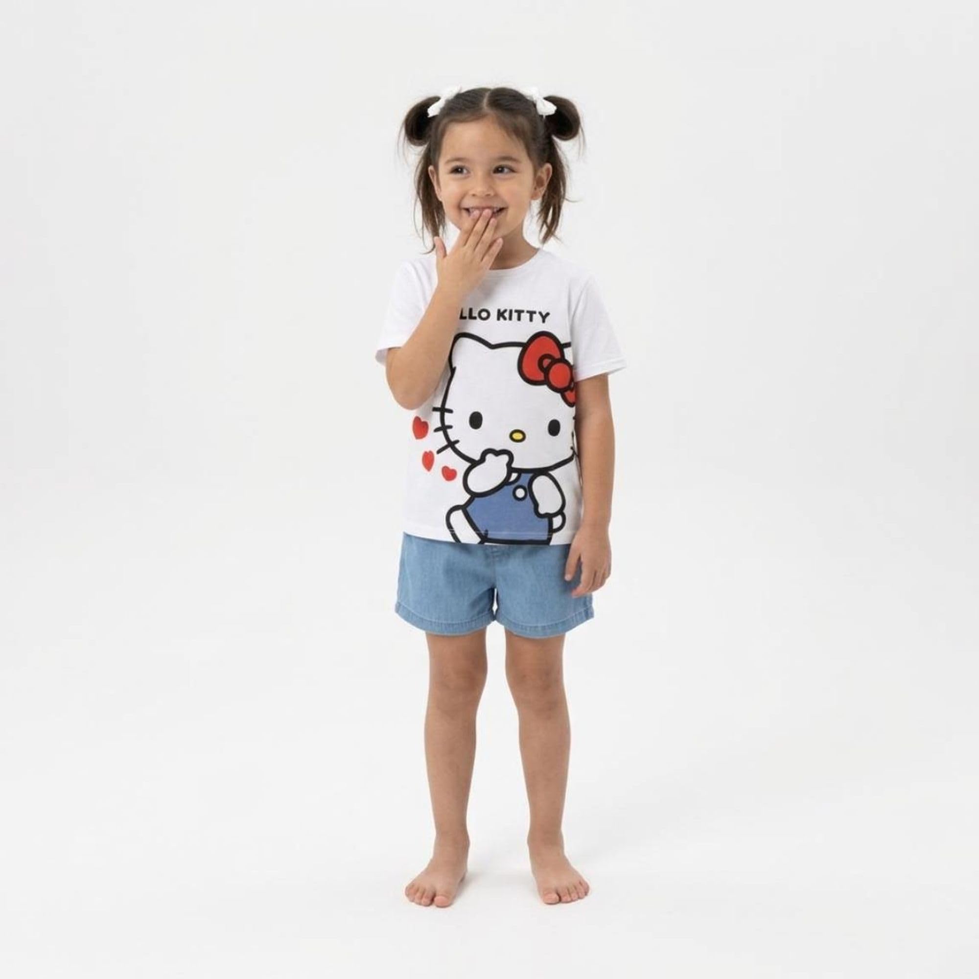 Camiseta Hello Kitty Manga Corta para Niños y Niñas - Camiseta Infantil Transpirable, Suave y Cómoda, Ropa para Verano, Uso Diario y Excursiones — view 2