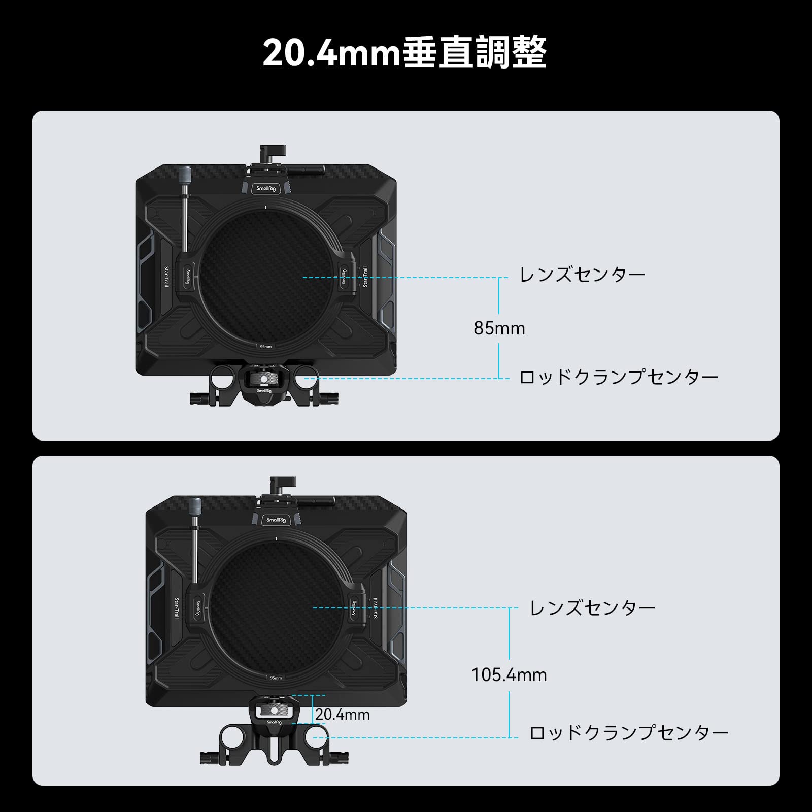 Amazon | SmallRig 15mm LWS ロッド サポート カメラ用ダブルパイプ