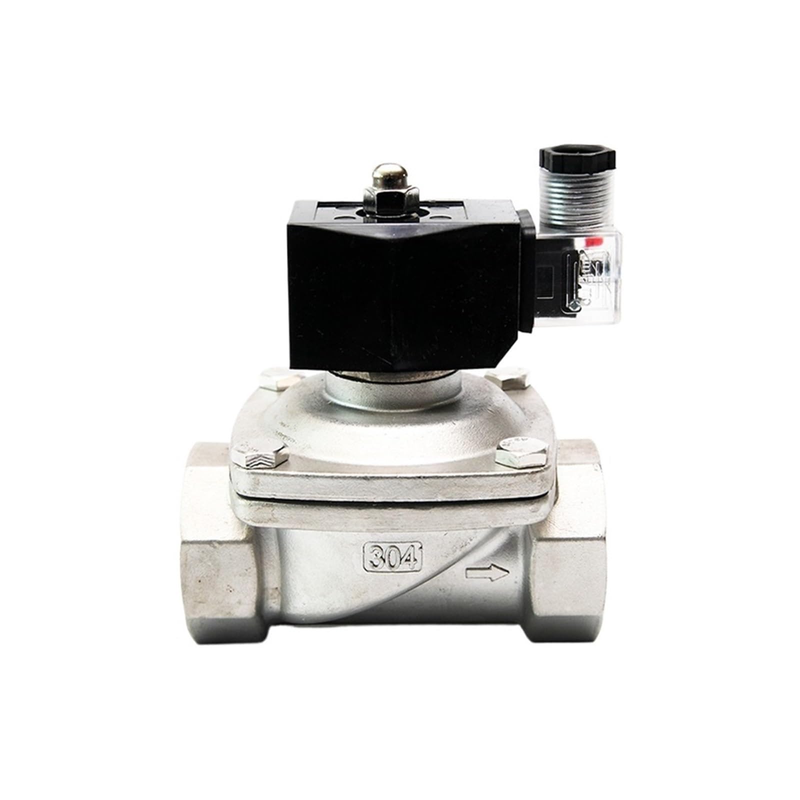 Elettrovalvola normalmente chiusa 1/2", 3/8", 3/4", 1", in acciaio inox, 220 V, 12 V, 24 V, 110 V (1-1/4")
