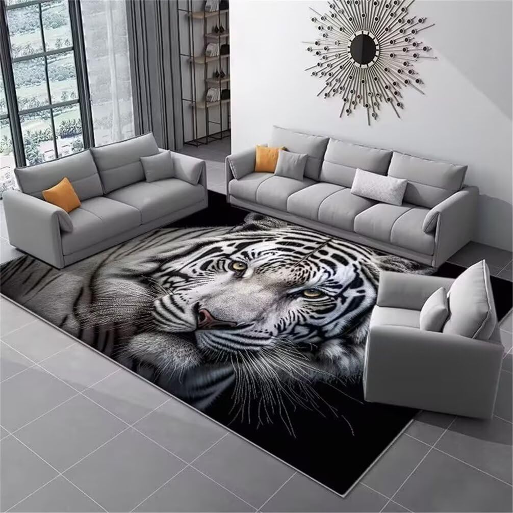 Tapis grande taille tapis chambre ado grand tapis chambre 200x300cm noir gris nettoyage facile 3D