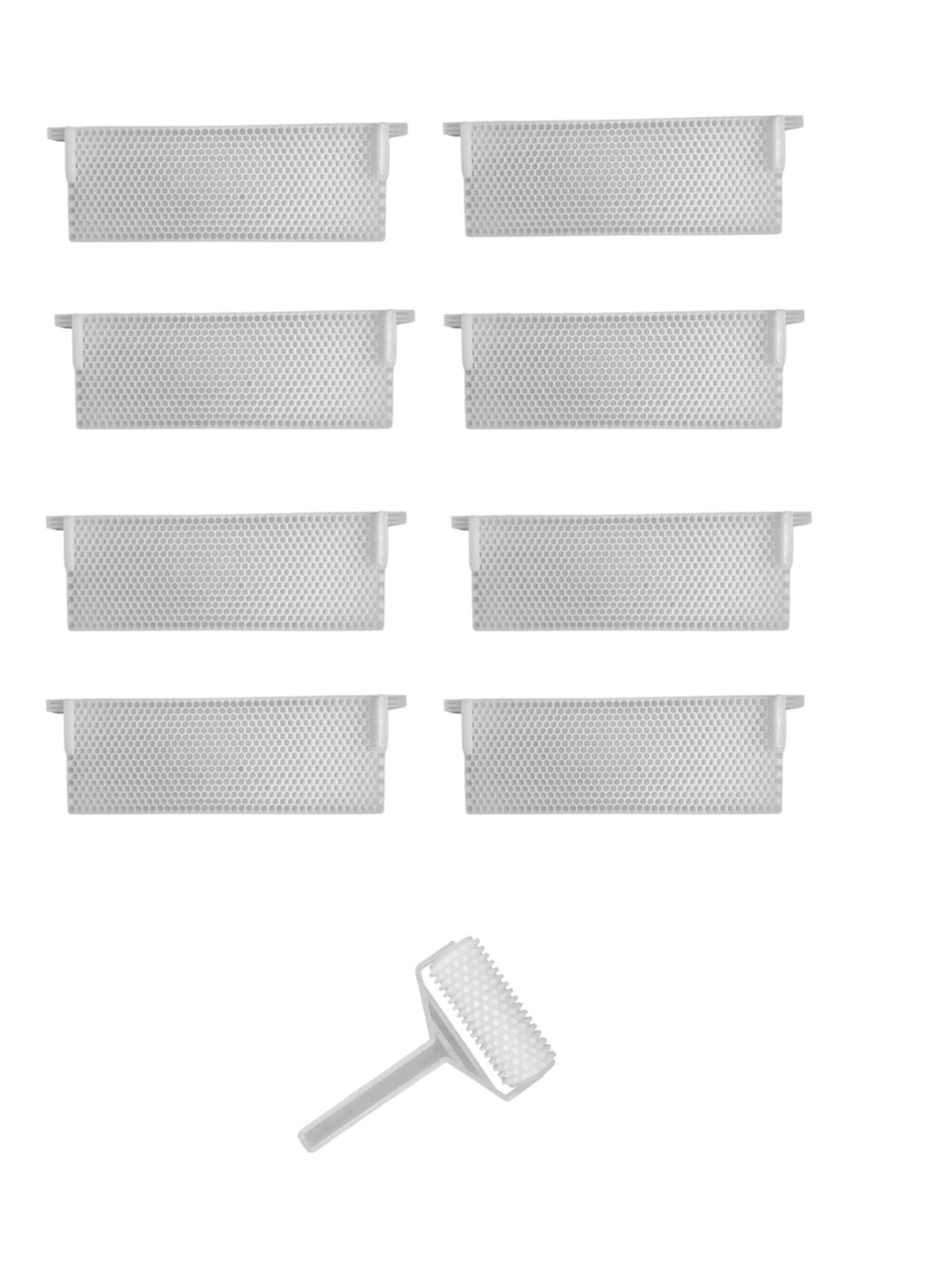RAHBAN Plastic HoneyComb for Beekeeping – for ISI Type A box (25.5 cm x 8.5 cm) (Pack of 8 +1 Uncapping Roller) Helps Beekeepers to harvest Honey Quickly and Easily-Durable, Efficient and Eco-Friendly - Image 3 thumbnail