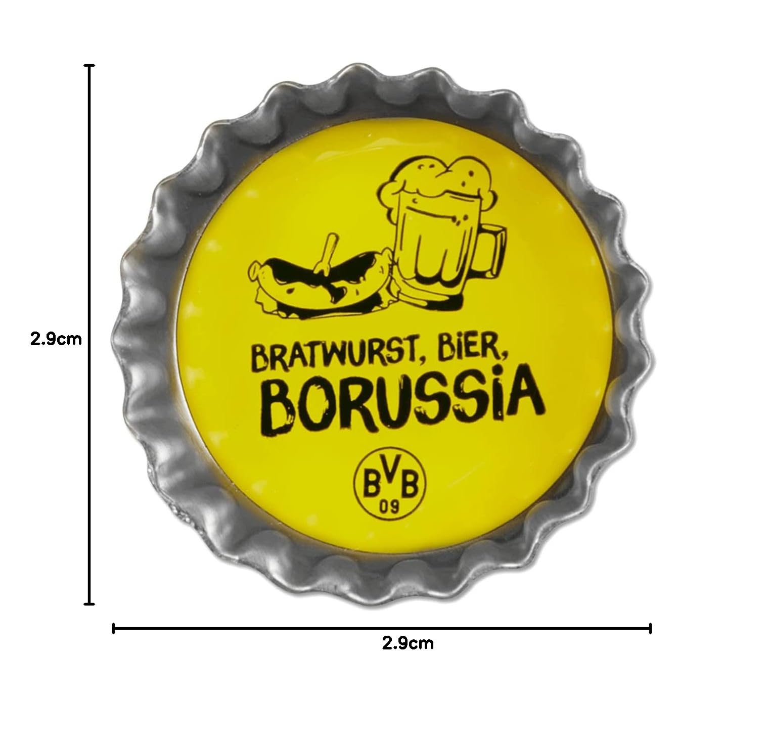Borussia Dortmund Uniseks zestaw magnesów dla dorosłych, wielokolorowy, jeden rozmiar