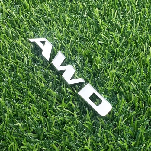 Image of Rear Tailgate Emblem Nameplate 3D Letter Badge Replacement for 2016-2024 84604285 inchAWD 1Pc (Silver)
