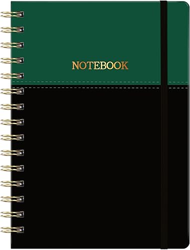 Lemome Cuaderno de espiral para escribir, 6.2 x 8.4 pulgadas, cuaderno de rayas universitarias con 136 páginas68 hojas, cuaderno perfecto para