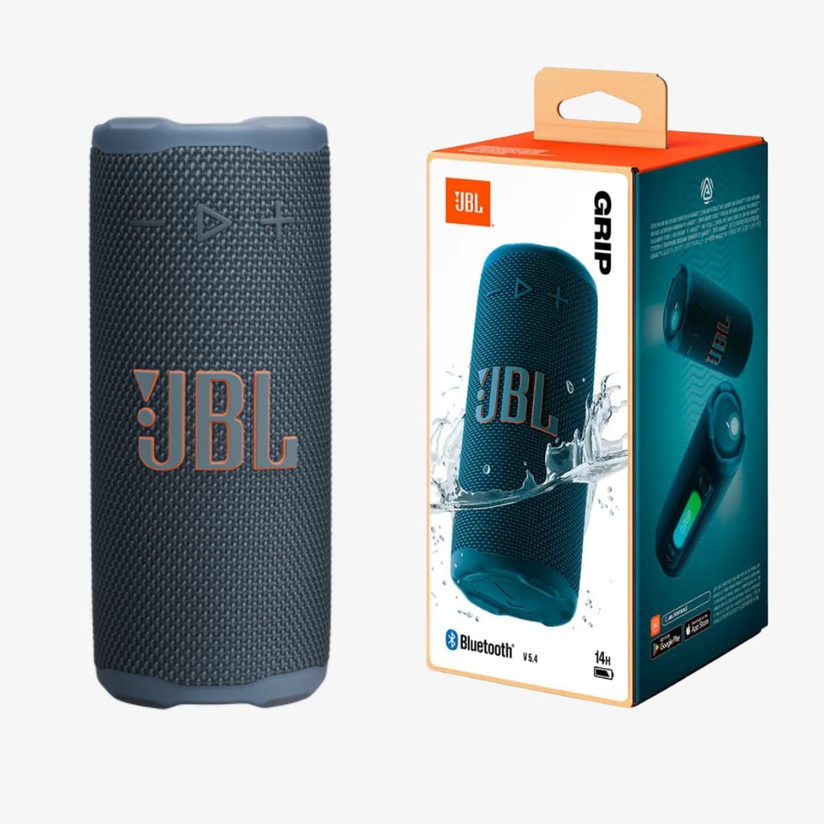 JBL, Caixa de Som, Grip, Bluetooth, Portátil, À Prova D'água e Poeira, Bateria de até 46h, Auracast, Som JBL Pro, AI Sound Boost, 16W RMS - Azul JBL, Caixa de Som, Grip, Bluetooth, Portátil, À Prova D'água e Poeira, Bateria de até 46h, Auracast, Som JBL Pro, AI Sound Boost, 16W RMS - Azul