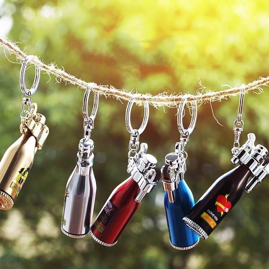 メタリックスケルトンライター Amazon.co.jp: ライター、レトロなワインのボトルのフリント