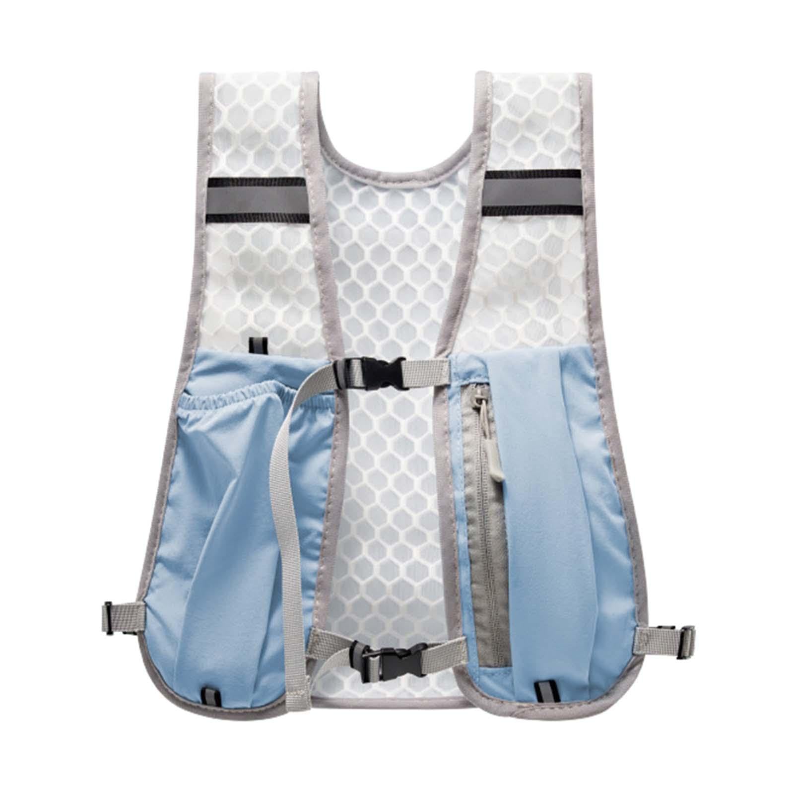 SECRET DESIRE Creations Hydration Vest for Men Women Reflective Water Pack for Trail Race Marathoner Light Blue-image-12