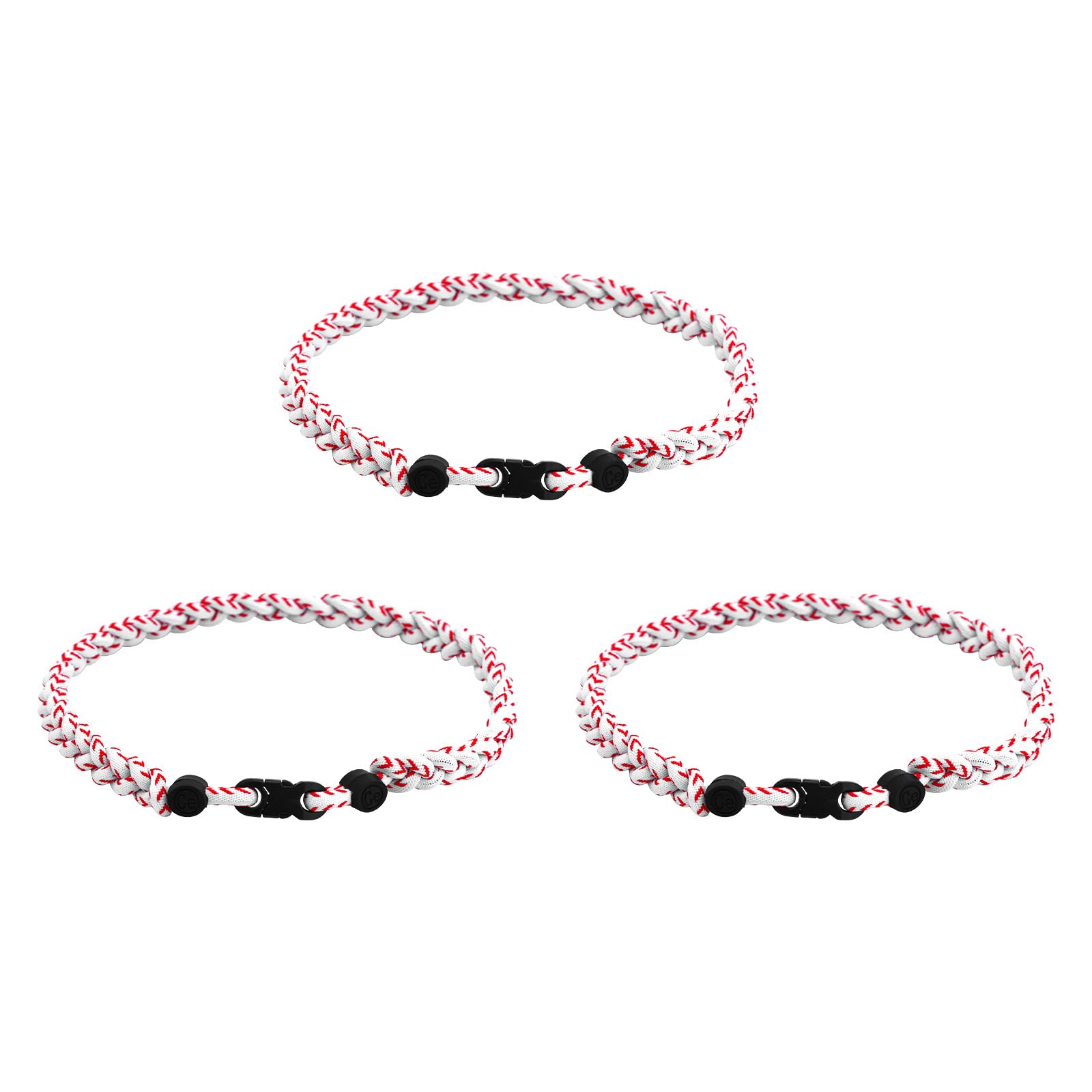 Mikovivi 3pz Collana Uomo Baseball, Poliestere Intrecciata Collana Sportiva con Colori Diversi Scegliere Accessori Sportivi di Squadra Alla Moda Tifosi Calcio Basket