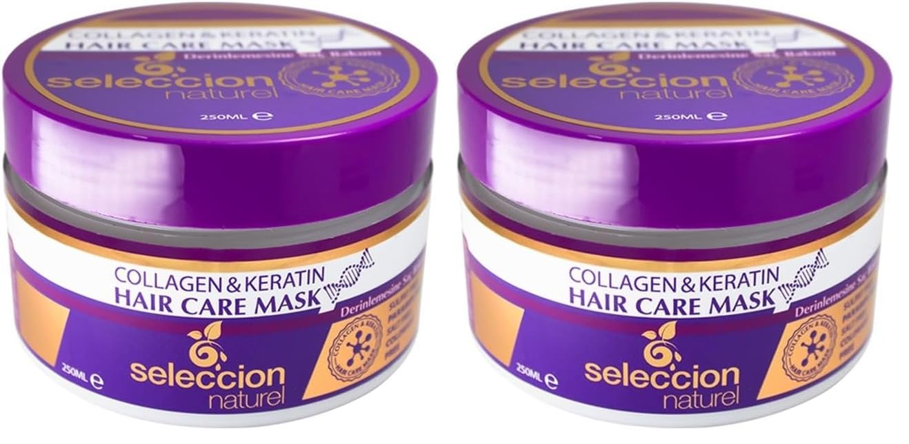 Seleccion Naturel 250 ml Collagen & Kreatin Hair Care Mask Derinlemesine Saç Bakım Maskesi (2 paketi)