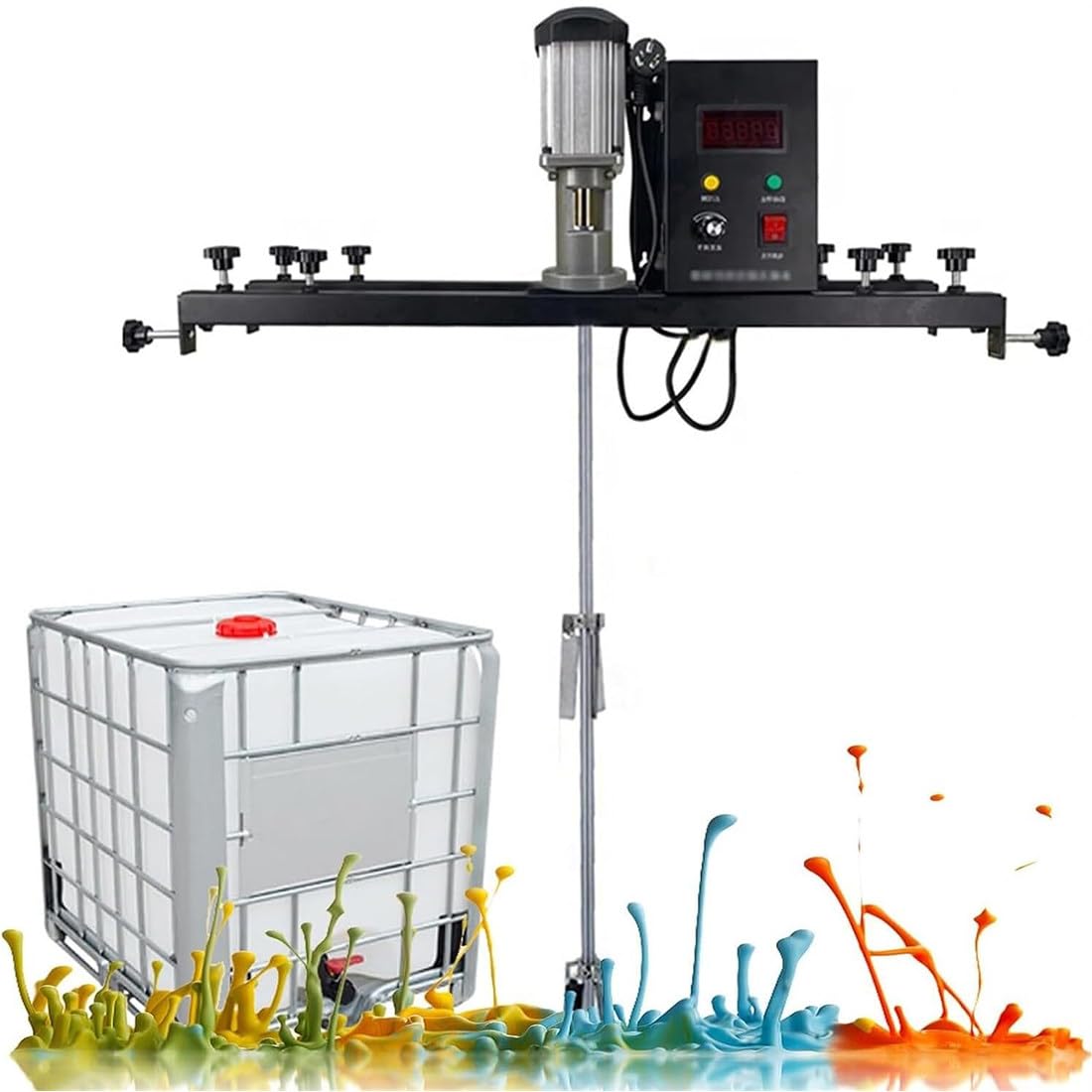 Miscelatore Pneumatico per vernice Miscelatore Elettrico con Serbatoio 980 W con elica Pieghevole, capacità di miscelazione 1000 ml, Adatto per vernice, Colla, detersivo