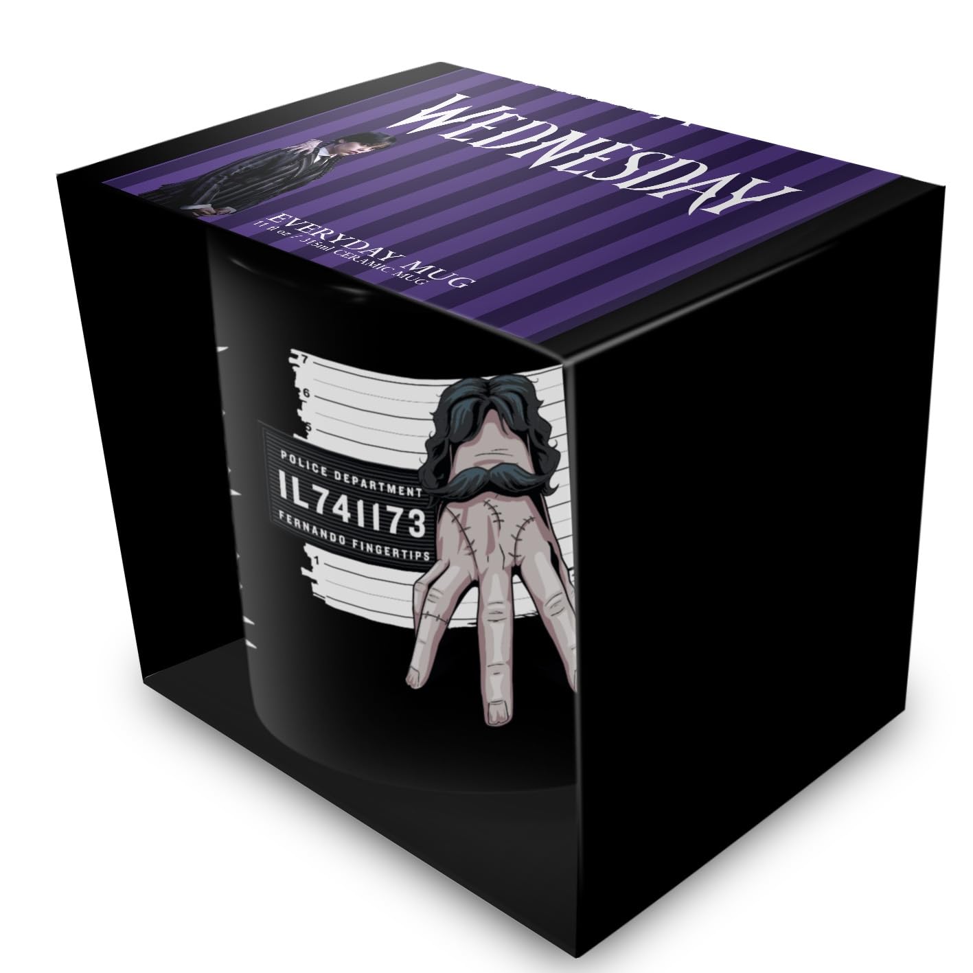 Pyramid International Wednesday Season 2 (Fernando Fingertips) Premium Ceramic Black Pod Mug 11oz / 315ml – Gothic TV Show Fan Gift