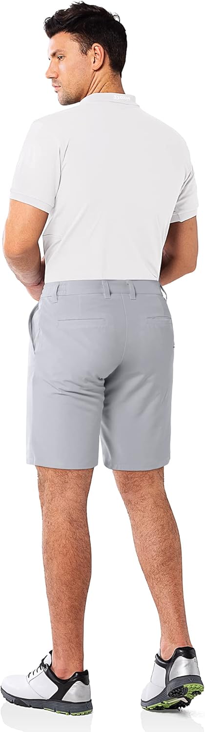 33,000ft Men's Golf Shorts 9" Dry Fit Stretch Golf Short UPF 50+ Lightweight Flat Front 4-Way Stretch Bermuda Shorts Breathable Shorts with 4 Pockets and Tee Holders 6 61GBrfAVTTL. AC SL1500
