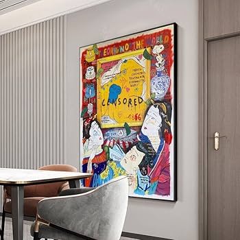 大きな額絵　女性　キャンバスポスター　アートポスター　検）イデー　Idee Amazon.co.jp: グラフィティアート女性ヌードボディポスター