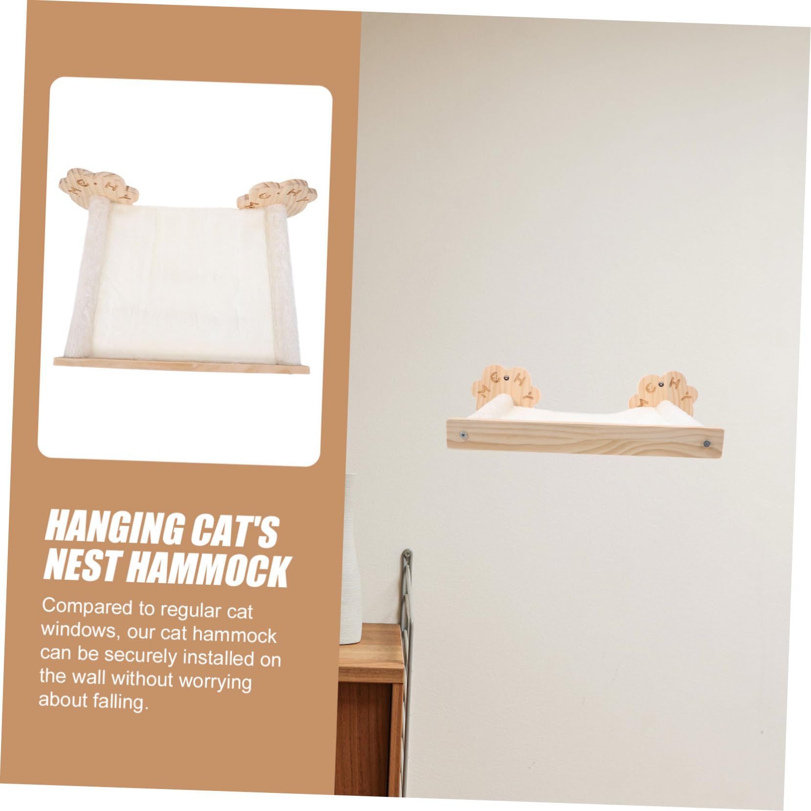 ABOOFAN Étagère pour Hamac Suspendu Pratique Et Confortable Mobilier Wall-Mounted pour Économique pour Économiser De Espace Et Un Détente à Animal