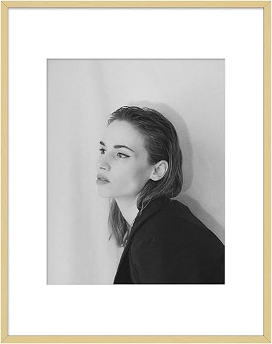 Golden State Arte, marco de metal para pared de colección de fotos, aluminio negro marco de fotos de metal con vidrio para fotos