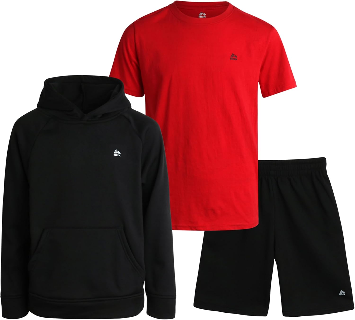 RBX Boys’ Sweatsuit Set – 3 Piece Fleece Hoodie Sweatshirt, Sweat Shorts, and Short Sleeve T-Shirt – Activewear Set for Boys RBX Boys’ Sweatsuit Set – 3 Piece Fleece Hoodie Sweatshirt, Sweat Shorts, and Short Sleeve T-Shirt – Activewear Set for Boys