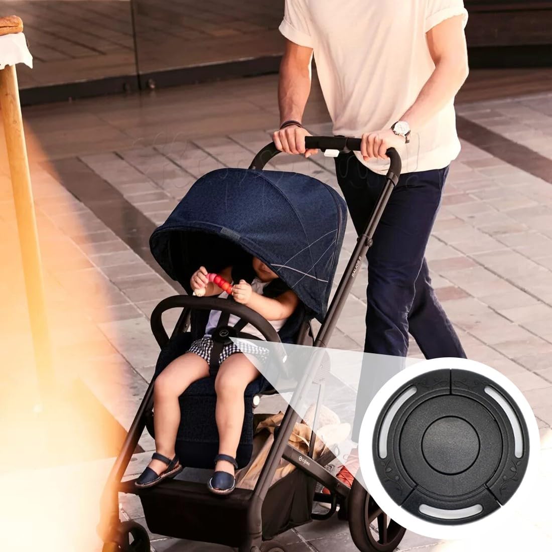 JEYORZY 1 Pcs Cinghia di Sicurezza in Plastica con Fibbie per Passeggino,Imbracatura di Sicurezza a 5 punti,Clip da 27 mm Cinture Passeggino Universali,Seggiolone Cintura Imbracatura,(Nessuna Cinghia)