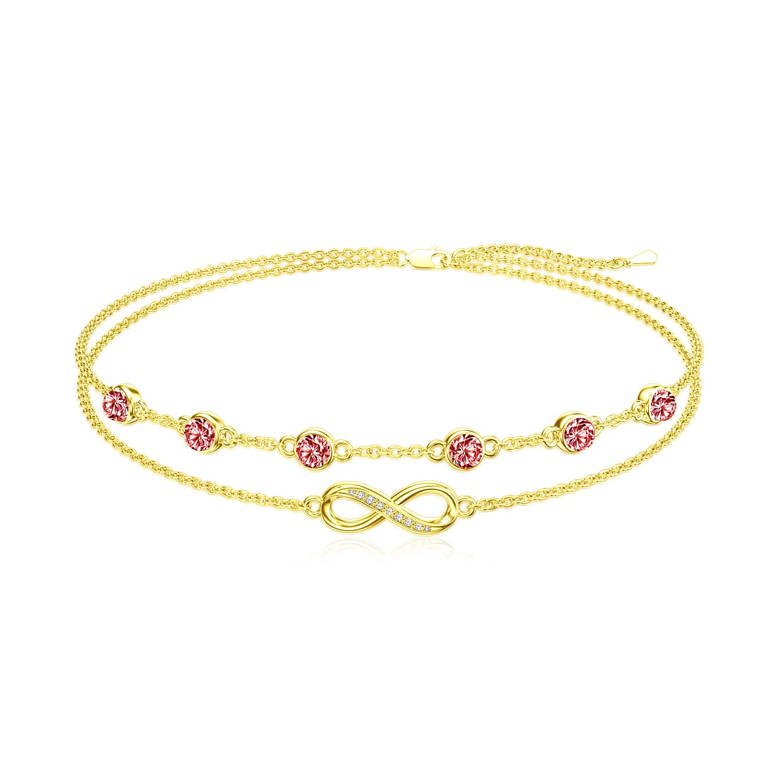Dorunmo Anklet Bracelets For Women 925 Sterling Silver Birthstone/Infinity/Butterfly/Evil Eye/Turtle/Pineapple/Starfish/Heart Anklets Bracelets Jewelry Gifts for Women