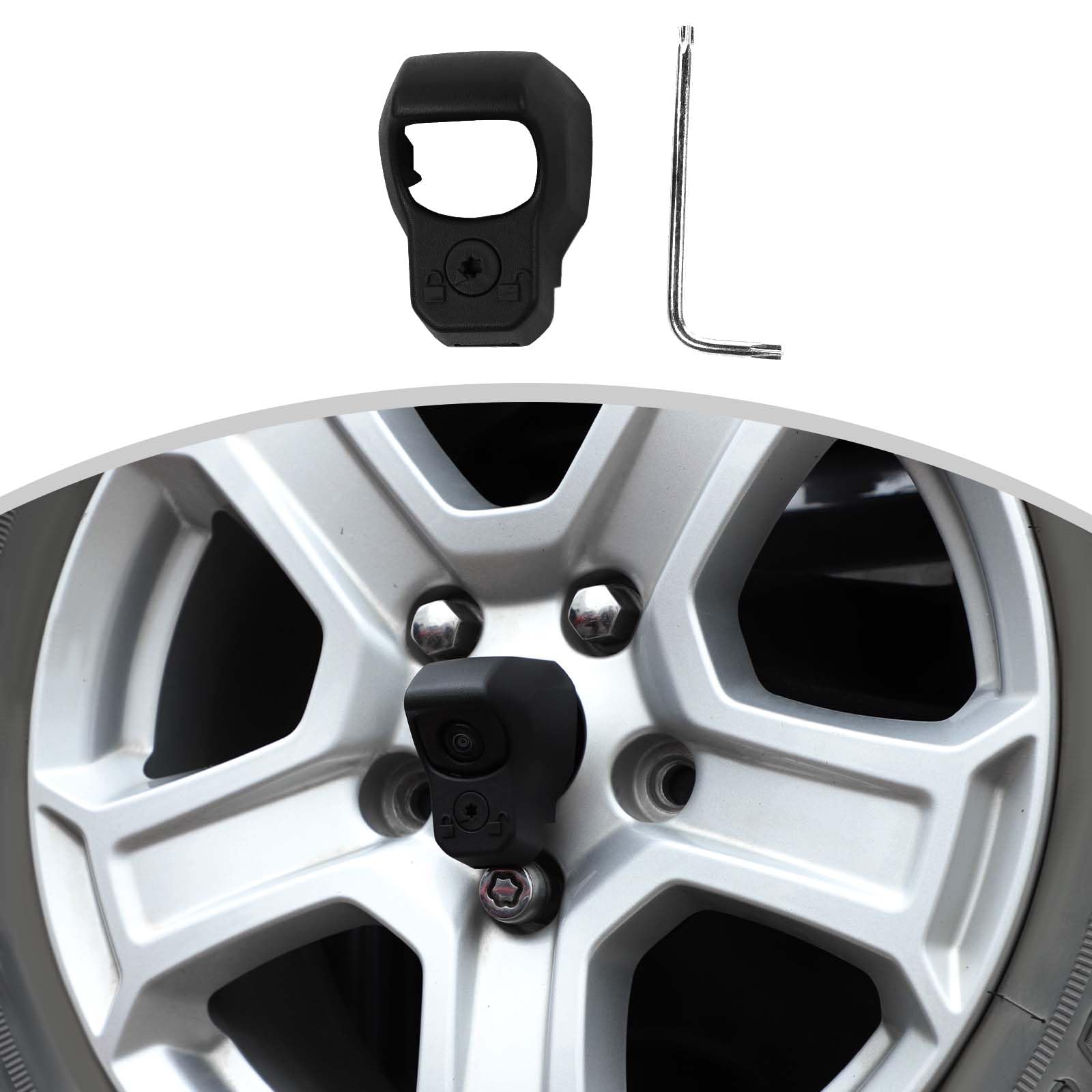 CheroCar for JL Back Up Camera Cover Exterior Accessories Compatible with Jeep Wrangler JL 2018-2023